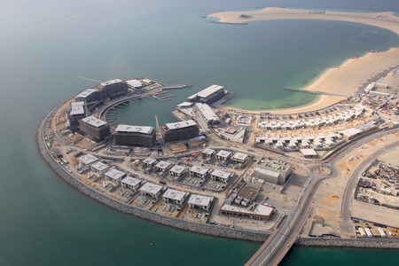Dubai Daria Island aerial view photography UAEのeditorial素材