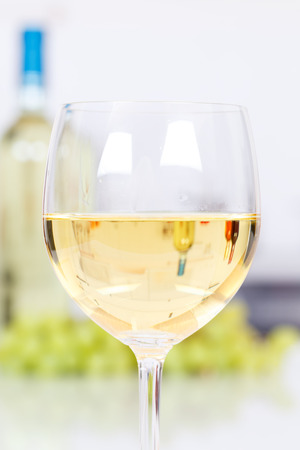 White wine in a glass portrait format copyspace copy spaceの写真素材