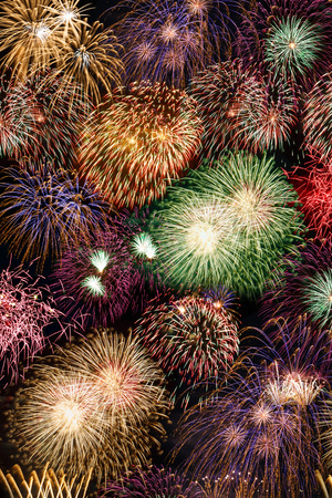 New Year's Eve fireworks background portrait format years year firework backgroundsの写真素材
