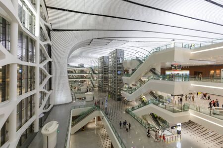 Beijing, China â€“ September 30, 2019: Beijing Daxing New International Airport Terminal (PKX)...