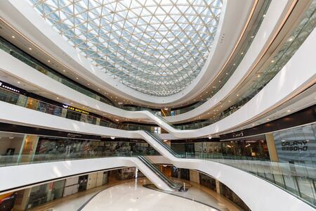Beijing, China â€“ October 1, 2019: Galaxy SOHO building in Beijing, China.