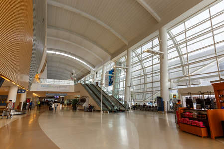 San Jose, California - April 11, 2019: Terminal B of San Jose Airport (SJC) in California.