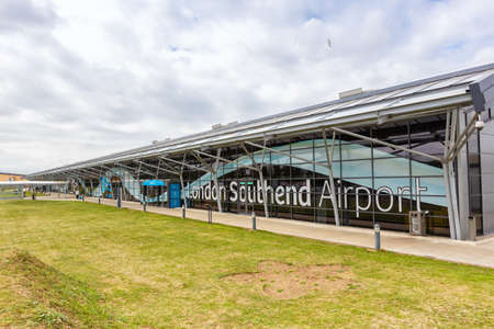 Southend, United Kingdom - July 7, 2019: Terminal of London Southend airport (SEN) in the United...