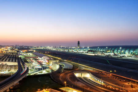 Dubai, United Arab Emirates - May 27, 2021: Overview of Dubai airport (DXB) in the United Arab Emirates.のeditorial素材