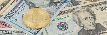 Bitcoin crypto currency paying online pay digital money cryptocurrency Dollar business finances...