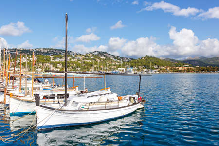 Port d'Andratx marina with boats on Mallorca travel traveling holidays vacation in Spain tourismの写真素材
