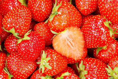 Strawberries berries fruits strawberry berry fruit from above freshの写真素材