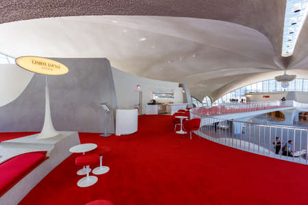 New York, United States - March 1, 2020: TWA Hotel Terminal at New York JFK airport in the United States.のeditorial素材