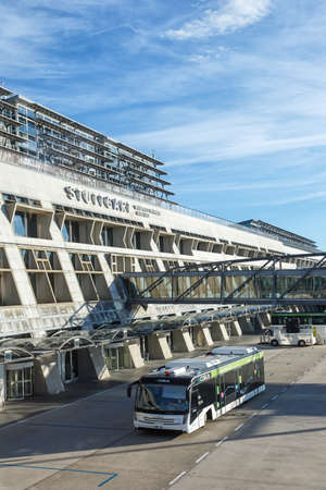 Stuttgart, Germany - October 20, 2021: Terminal building of Stuttgart Airport in Germany.のeditorial素材
