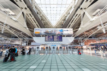 Porto, Portugal - September 22, 2021: Terminal of Porto airport (OPO) in Portugal.のeditorial素材