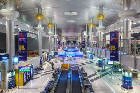 Dubai, United Arab Emirates - May 21, 2021: International Airport Terminal Concourse C at Dubai airport (DXB) in the United Arab Emirates.のeditorial素材