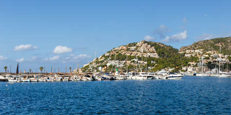 Port d'Andratx marina with boats on Mallorca travel traveling holidays vacation panorama in Spain tourismのeditorial素材