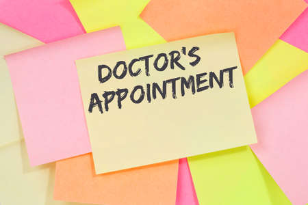 Doctor's medical appointment doctor medicine ill illness healthy health business note paper notepaperの写真素材