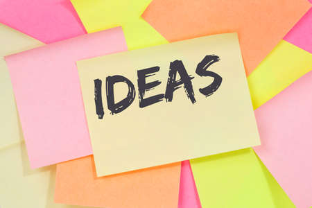 Ideas idea success growth creativity creative business concept note paper notepaperの写真素材