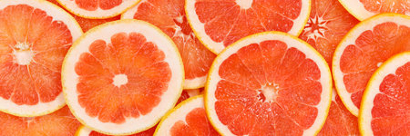Grapefruits citrus fruits grapefruit banner collection food background fresh fruit backgroundsの写真素材