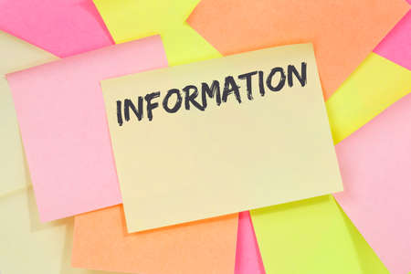 Information info message news announcement note paper notepaperの写真素材
