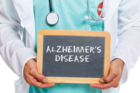 Doctor Alzheimers disease Alzheimer Alzheimer's ill illness healthy health slate boardの写真素材