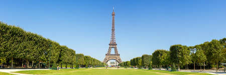Paris Eiffel tower panorama France panoramic view travel travelingの写真素材