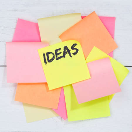 Ideas idea success growth creativity creative business concept desk note paper notepaperの写真素材