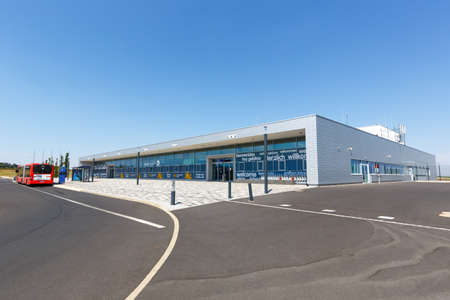 Kassel, Germany - August 8, 2020: Kassel Calden Airport KSF Terminal building in Germany.のeditorial素材