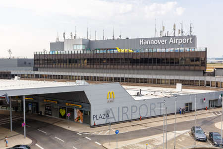 Hanover, Germany - August 9, 2020: Hanover Hanover Airport HAJ Terminal in Germany.のeditorial素材