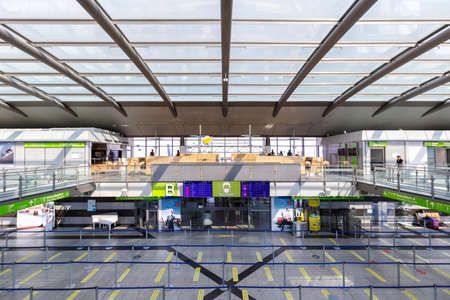 Dortmund, Germany - August 10, 2020: Terminal building of Dortmund Airport in Germany.のeditorial素材
