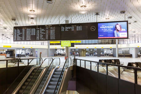 Hanover, Germany - August 9, 2020: Hanover Hanover Airport HAJ Terminal B in Germany.のeditorial素材