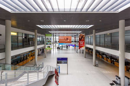 Greven, Germany - August 9, 2020: Munster Osnabrueck Airport FMO Terminal building in Germany.のeditorial素材