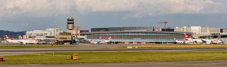 Zurich, Switzerland - July 22, 2020: Terminal of Zurich Airport in Switzerland.のeditorial素材