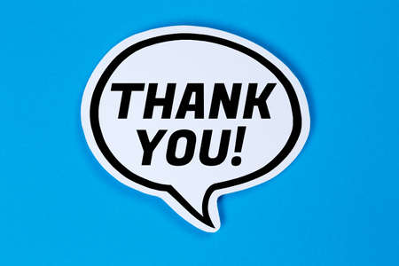Thank you speech bubble communication concept talking saying talk sayの写真素材