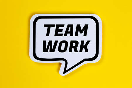 Teamwork team speech bubble communication concept talking saying talk sayの写真素材