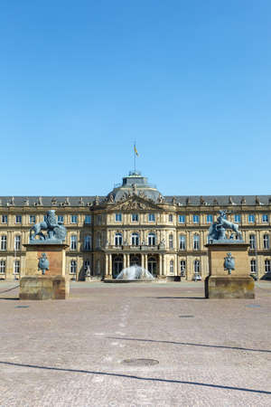 New Castle Stuttgart city portrait format architecture travel in Germanyのeditorial素材