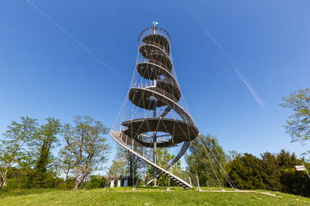 Tower in Killesberg park garden Stuttgart, Germanyのeditorial素材