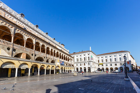 Padova Palazzo della Ragione at Piazza delle Erbe travel traveling holidays vacation city town in Italyの写真素材