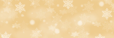 Christmas background pattern card wallpaper panorama with copyspace copy space and winter decoration goldenの写真素材