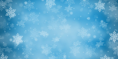 Christmas background blue pattern winter card snow flakes snowflakes wallpaper panorama holidays copyspace copy spaceの写真素材
