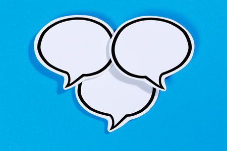 Speech bubbles with copyspace copy space communication information info concept talkingの写真素材