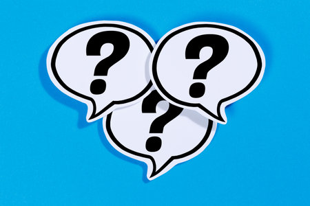 Question mark as a symbol for asking questions ask help problem information info support speech...