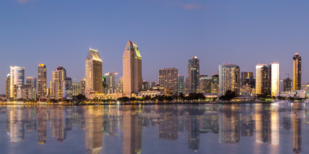 Downtown San Diego skyline with waterfront panorama travel in California in the United Statesの写真素材