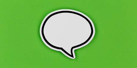 Speech bubble with copyspace copy space communication concept speak talking panorama