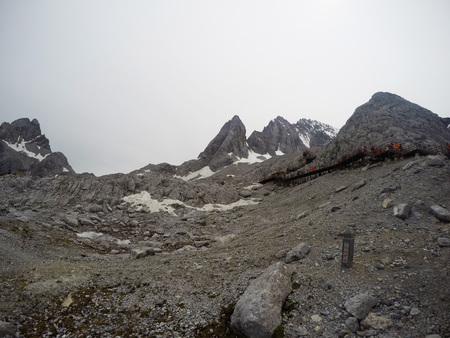 Snow on the mountainの写真素材