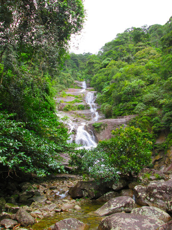 AI green waterfall in Thailandの写真素材