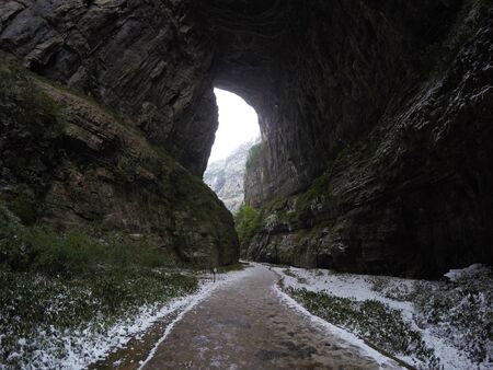 Wulong Karst National Park in the winter,Chongqing,China.の写真素材