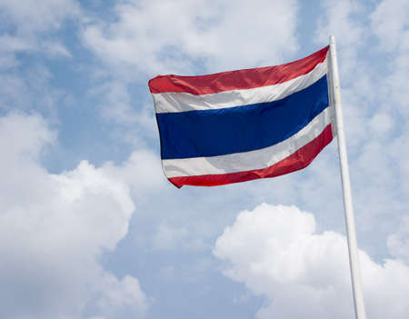 Thailand Flag Wave Flyingの写真素材