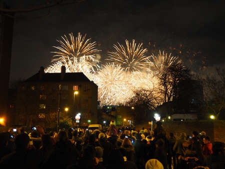 London New Year Fireworkのeditorial素材