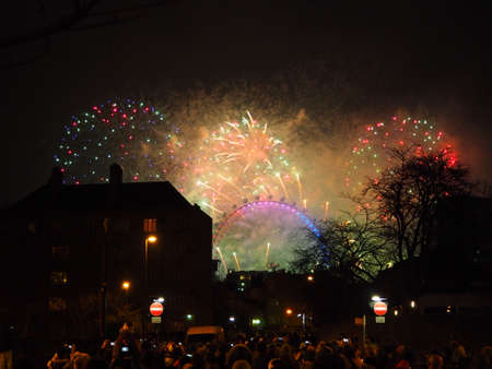 Firework at London Eye 2014のeditorial素材