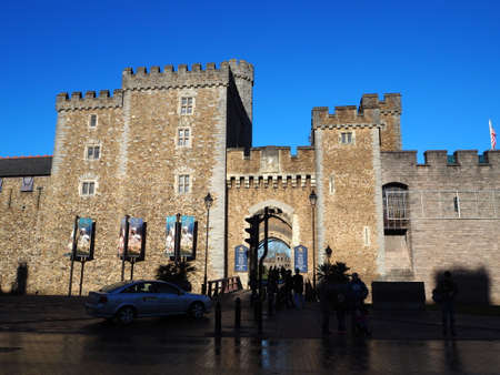 Cardiff Castle Wallのeditorial素材