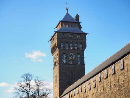 Cardiff Castle Clockのeditorial素材