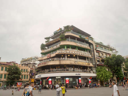 Building in the center of the metropolis of Hanoi, Vietnamのeditorial素材