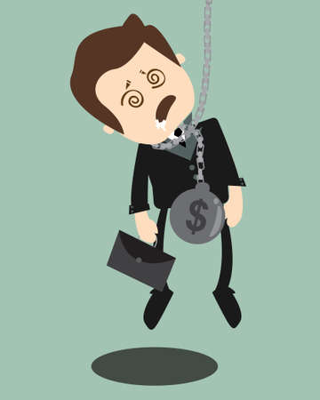 Hung businessman のイラスト素材